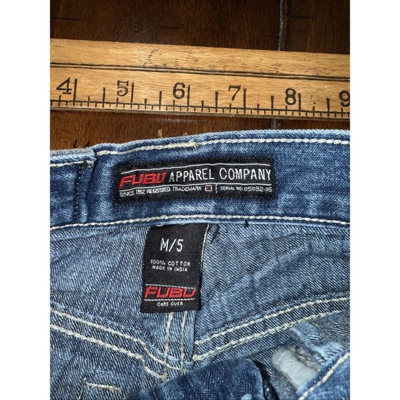 FUBU The Collection Blue Straight Jeans Classic Style Boys Size 5 - Picture 4 of 6